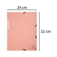 Exacompta Aquarel 3 Klappenmappe 55527E A4 Pressspan gesprenkelt Gummiband 320 x 240 mm Koralle 5 Stück à 250 Blatt