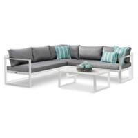 Best Freizeitmoebel Lounge Gruppe 98693000 5 Personen Aluminium Weiss