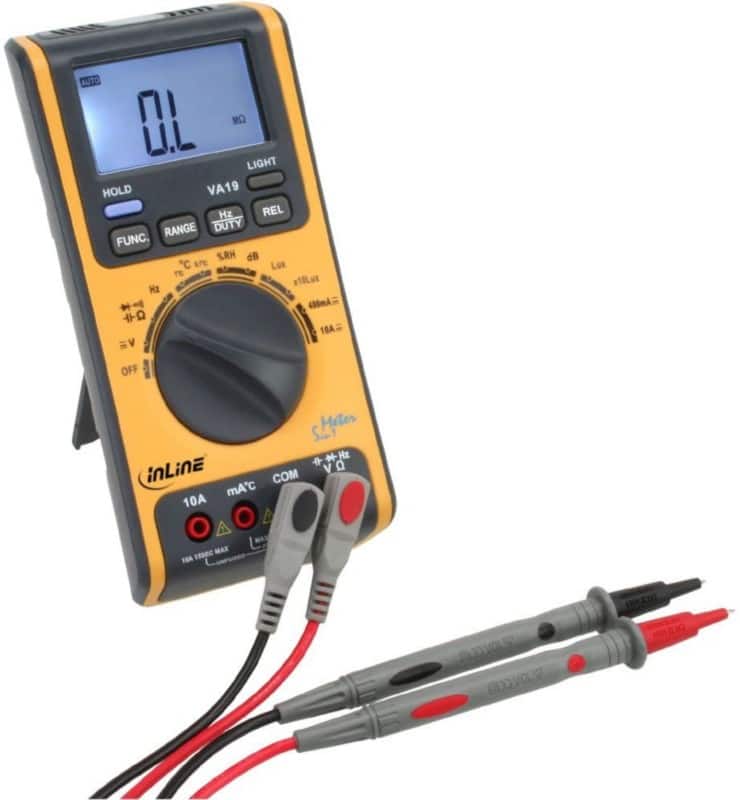 Inline Tragbares Multimeter 43116 Stromversorgung: Batterie Test Typ: Spannung, Strom, Frequenz, Temperatur, Diode, Kontinuität