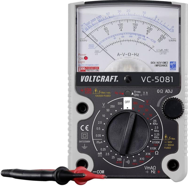 Voltcraft Tragbares Multimeter VC-5081 Stromversorgung: Batterie Test Typ: Spannung, Strom, Widerstand, Frequenz