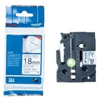 Brother TZe-FA4 18mm blau auf weißem Gewebe-Etikettierband-Kassette, 3M lang