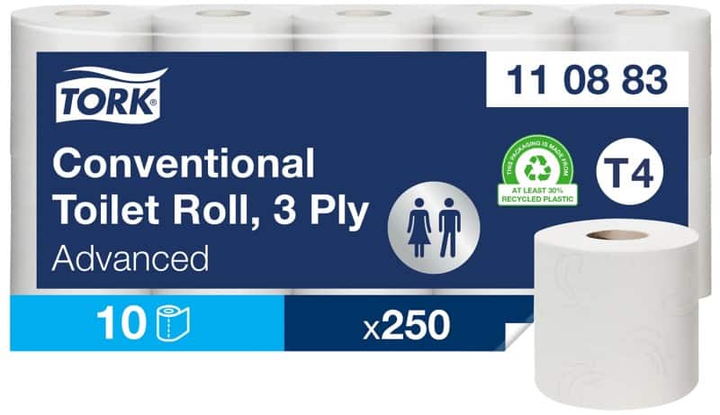 Tork Advanced Toilettenpapier T4 3-lagig 110883 10 Rollen à 250 Blatt
