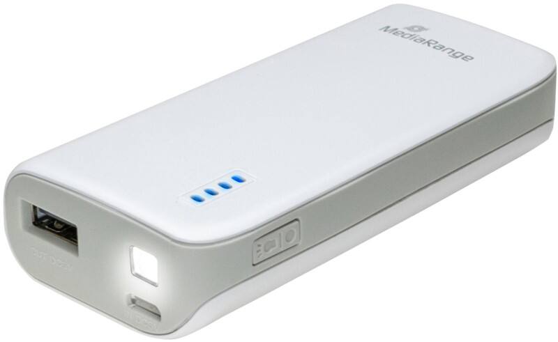 MediaRange Powerbank MR751 5600 mAh Grau, Weiß