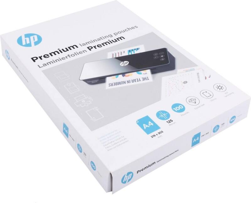 HP Laminierfolien DIN A4 125 Mikron (2 x 125) Transparent
