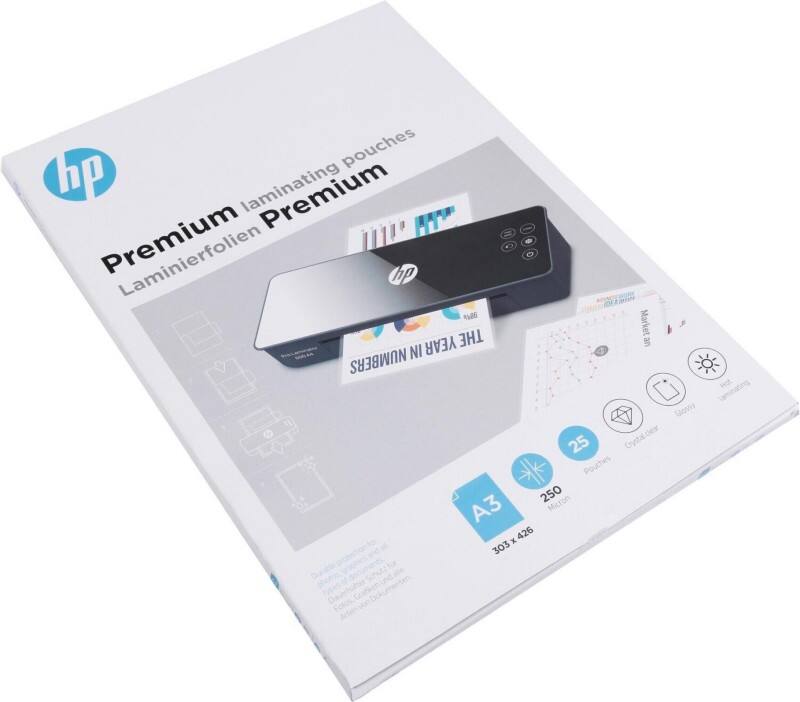 HP Laminierfolien DIN A3 250 Mikron (2 x 250) Transparent