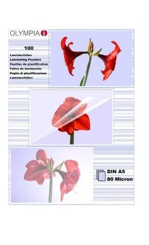 Olympia Laminierfolien DIN A5 80 Mikron (2 x 80)