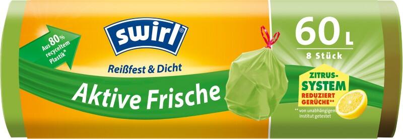 Swirl Müllbeutel 60 L  Grün 8 Stück