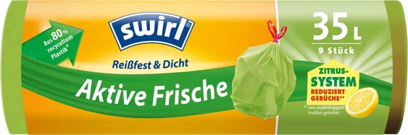 Swirl Müllbeutel 35 L  Grün 9 Stück
