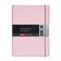 herlitz Notizbuch DIN A4 Liniert Kunstoff Rosa Perforiert