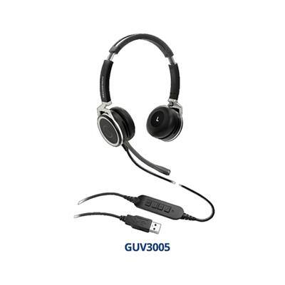 GRANDSTREAM GUV3005 Verkabelt Stereo Headset Kopfbügel  USB  Schwarz