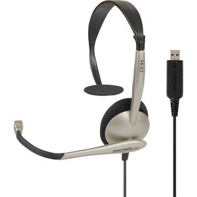 Koss CS95 Verkabelt Mono Headset Über das Ohr  USB  Schwarz