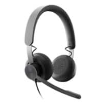 Logitech Zone Verkabelt Stereo Headset Kopfbügel  USB  Schwarz