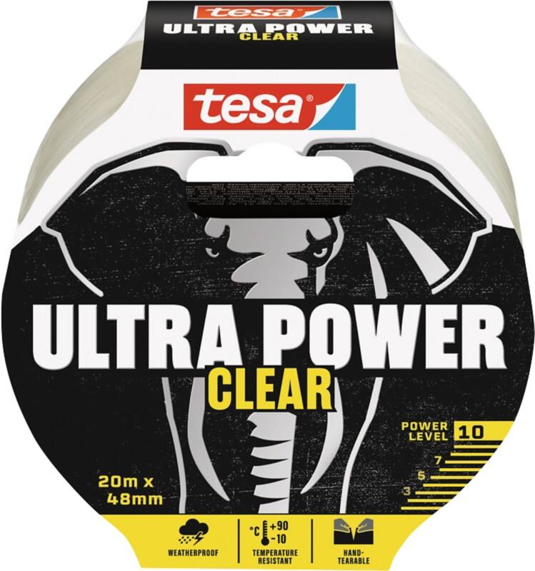 tesa Klebeband Ultra Power Clear Transparent 48 mm (B) x 20 m (L)