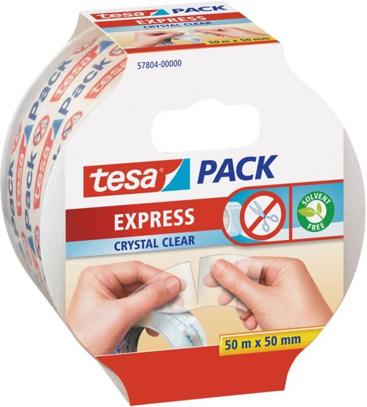 tesa Packband tesapack Express Transparent 50 mm (B) x 50 m (L) PP (Polypropylen)