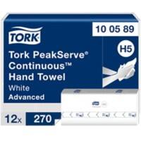 Tork Peakserve Advanced  Papierhandtücher H5 Weiß 1-lagig 100589 12 Stück à 270 Blatt