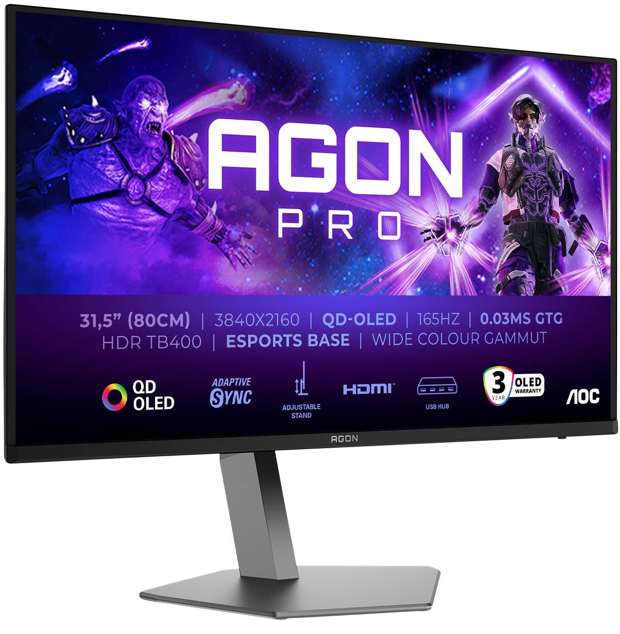 AOC AGON PRO 80 cm (31.5") Monitor AG326UD Schwarz