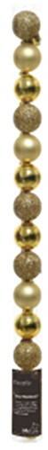DECORIS Bruchsichere Christbaumkugel Gold Mini 3 cm 14 Stück