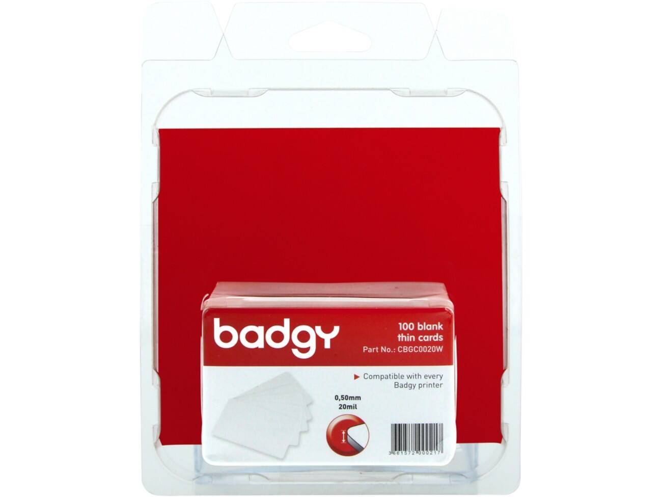 Evolis Badgy Karten CBGC0020W 148 x 58 cm 100 Stück