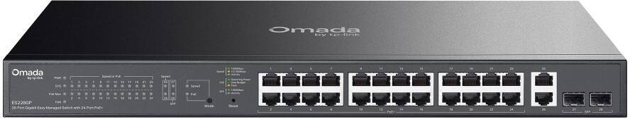 TP-LINK Omada Netzwerkadapter ES228GP Gigabit-PoE+-Switch mit 28 Ports L2-verwaltet Rack-Einbau