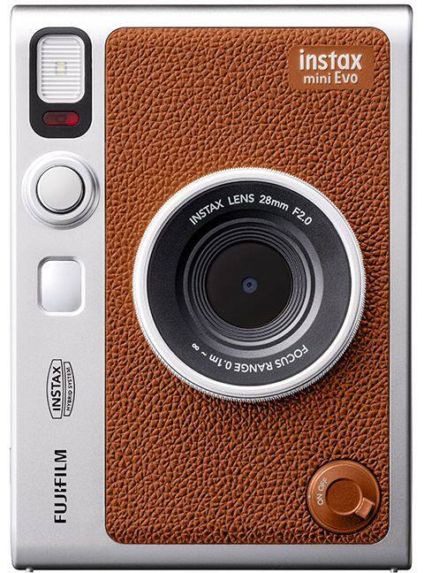 Fujifilm Instax Mini Evo Hybrid Sofortbildkamera 3.0 mit TFT-CMOS-Display Braun