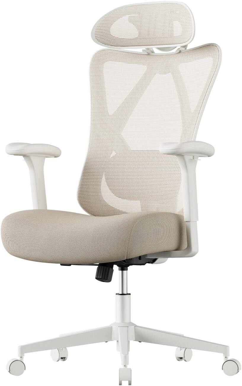 SONGMICS Kime Ergonomischer Stuhl Permanentkontakt Feste Armlehnen Höhenverstellbarer Sitz Schwarz max. 150 kg