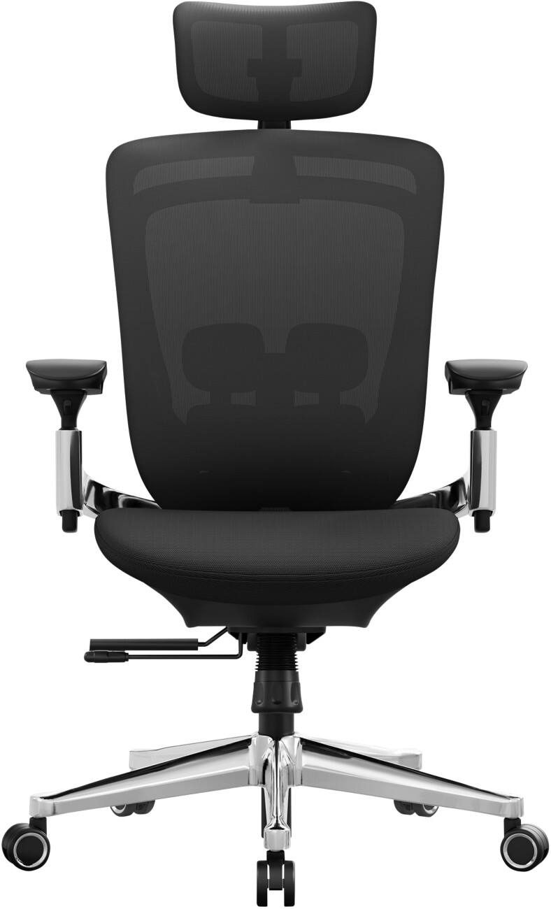 SONGMICS Kime Bürostuhl Wippmechanik Feste Armlehnen Höhenverstellbarer Sitz Schwarz max. 120 kg