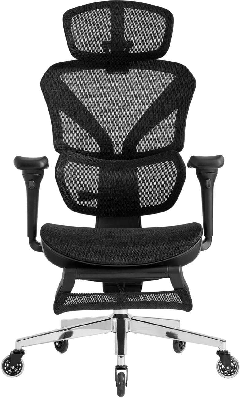 SONGMICS Laela Bürostuhl Wippmechanik 4D Armlehnen Höhenverstellbarer Sitz Schwarz max. 150 kg