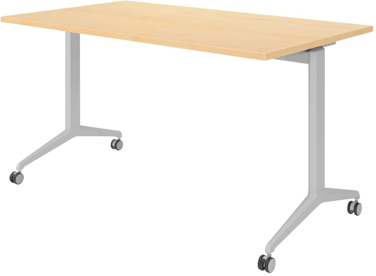 Hammerbacher Klapptisch Spanplatte, Stahl Silber 140 x 800 x 750 mm