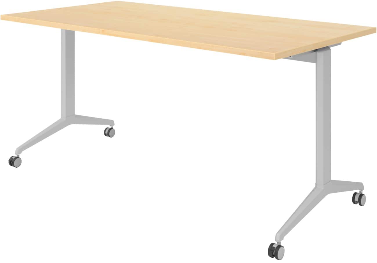 Hammerbacher Klapptisch Spanplatte, Stahl Silber 160 x 800 x 750 mm