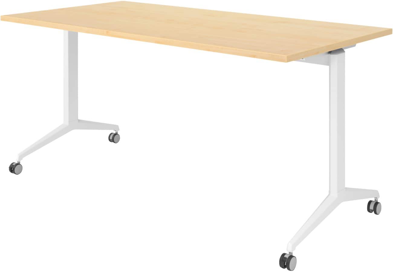 Hammerbacher Klapptisch Spanplatte, Stahl Weiß 160 x 800 x 750 mm