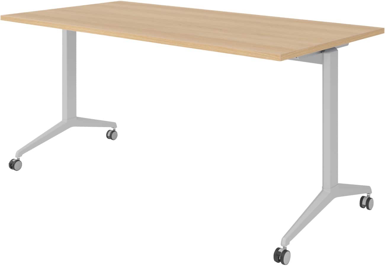 Hammerbacher Klapptisch Spanplatte, Stahl Silber 160 x 800 x 750 mm