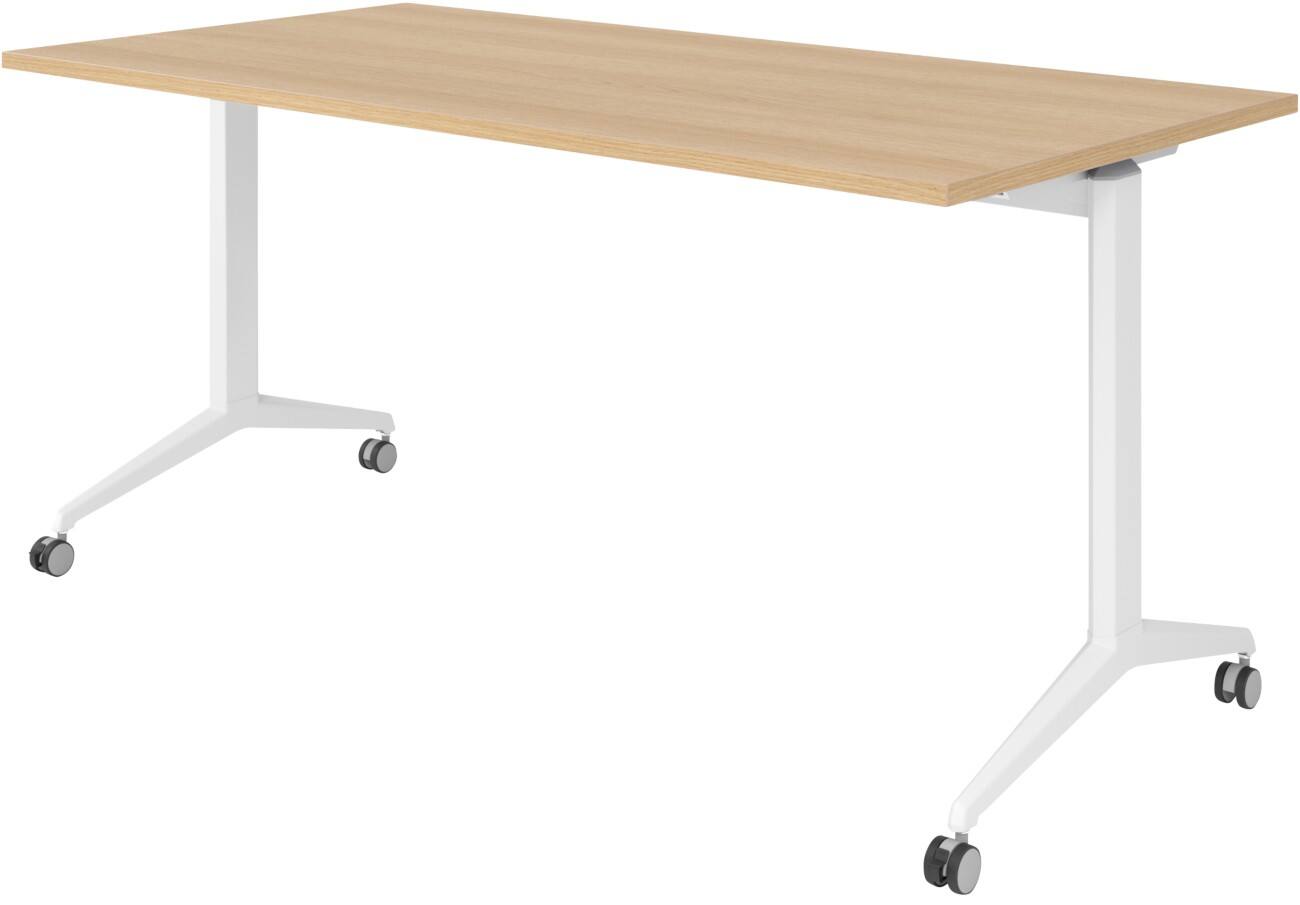 Hammerbacher Klapptisch Spanplatte, Stahl Weiß 160 x 800 x 750 mm