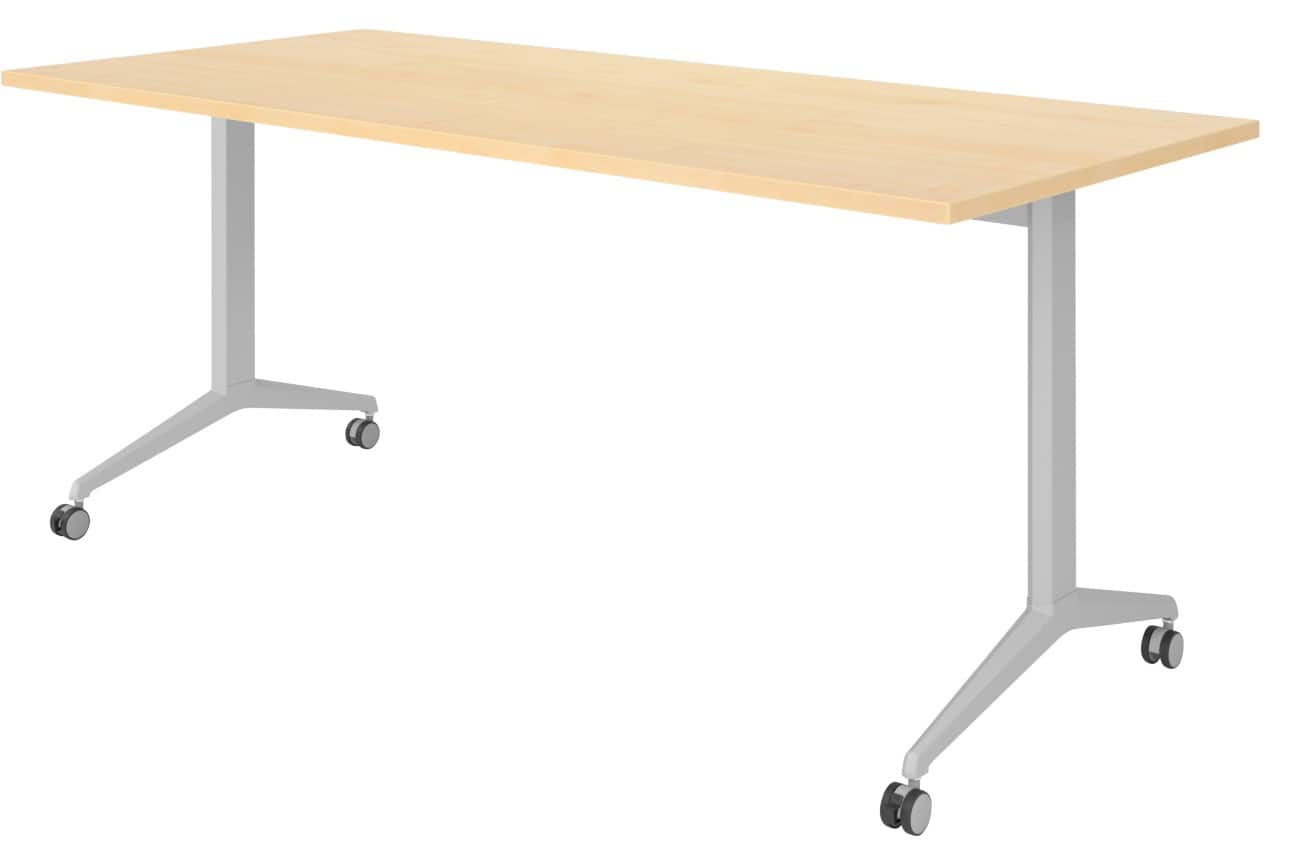 Hammerbacher Klapptisch Spanplatte, Stahl Silber 180 x 800 x 750 mm
