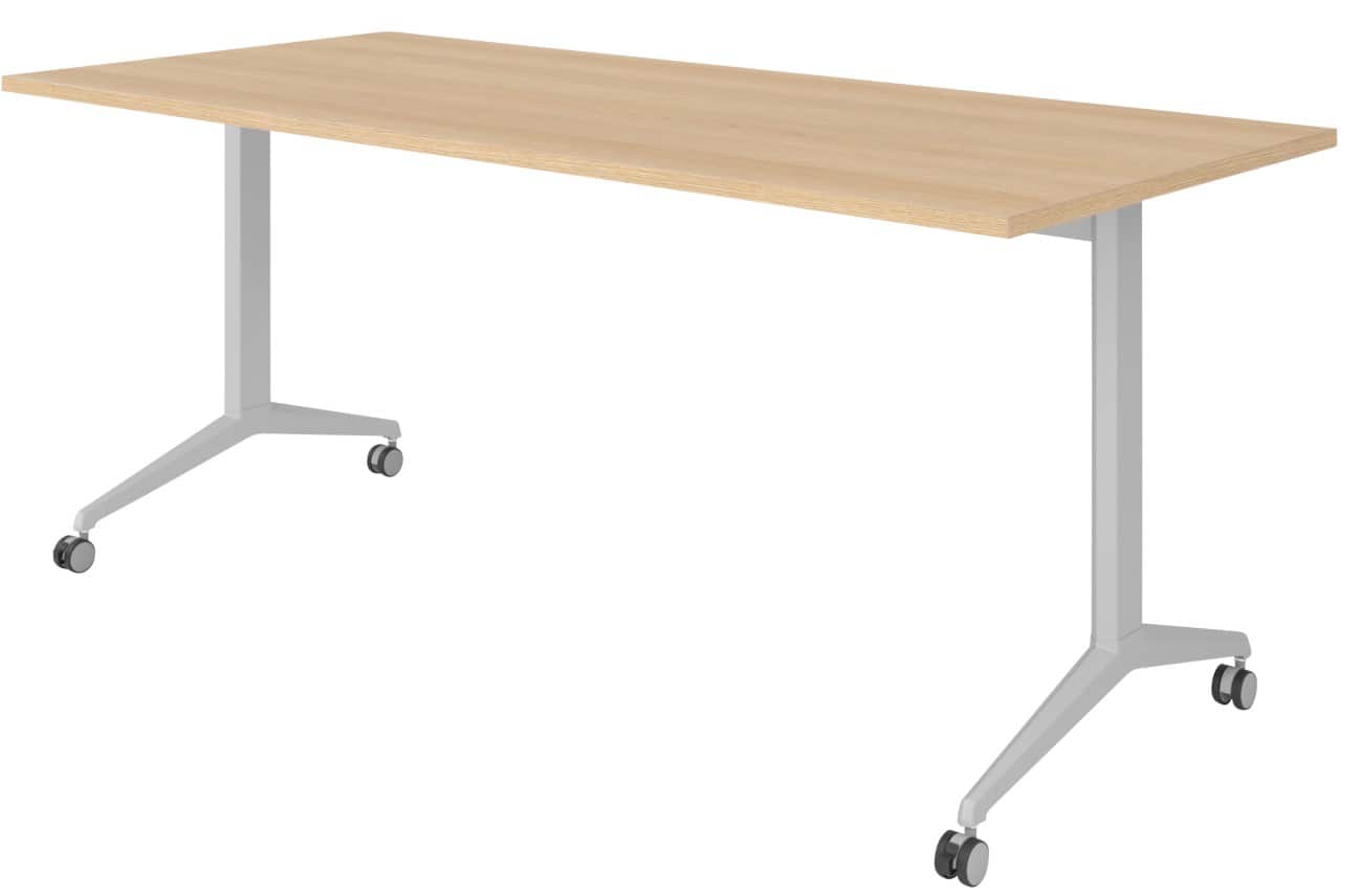 Hammerbacher Klapptisch Spanplatte, Stahl Silber 180 x 800 x 750 mm