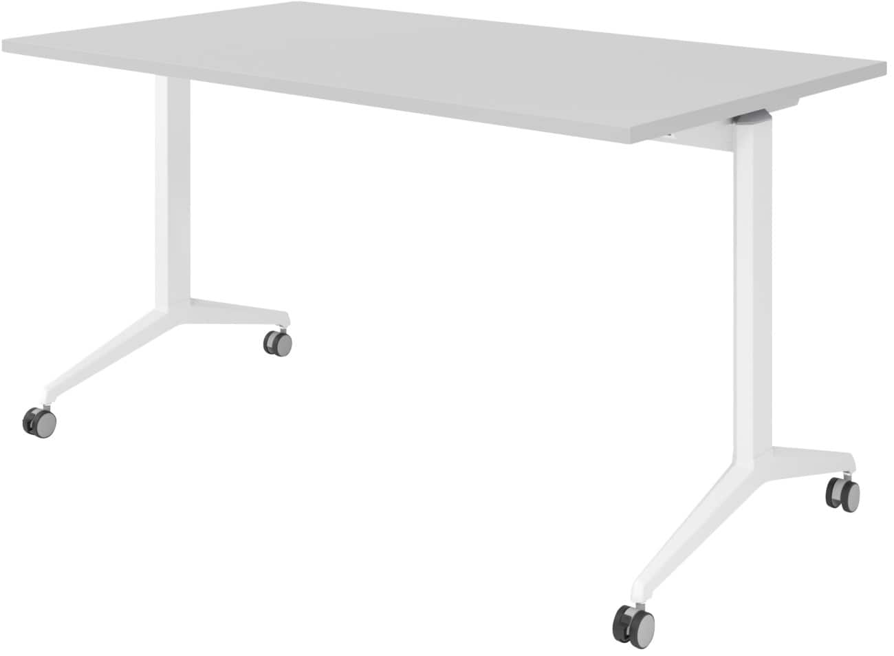 Hammerbacher Klapptisch Spanplatte, Stahl Weiß 140 x 800 x 750 mm