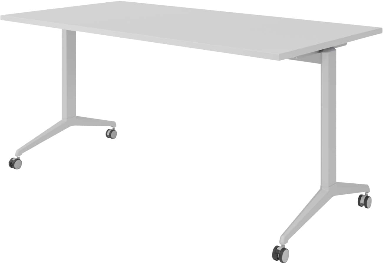 Hammerbacher Klapptisch Spanplatte, Stahl Silber 160 x 800 x 750 mm