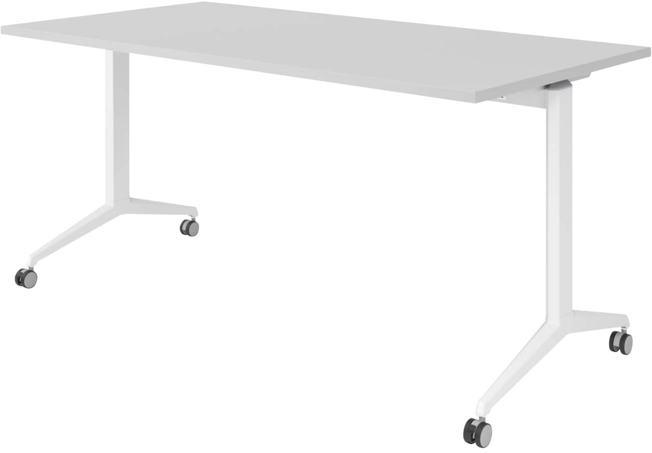 Hammerbacher Klapptisch Spanplatte, Stahl Weiß 160 x 800 x 750 mm