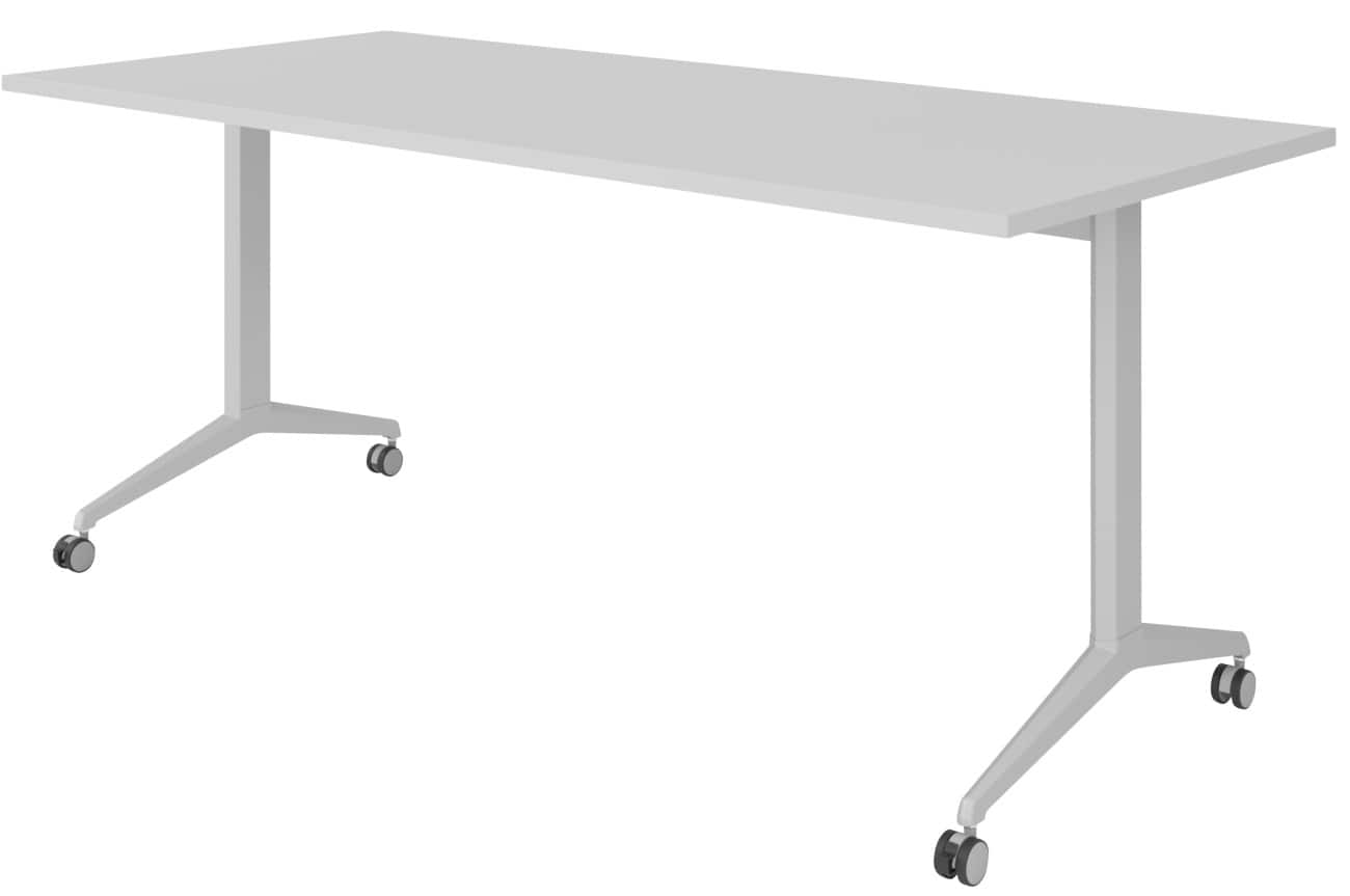 Hammerbacher Klapptisch Spanplatte, Stahl Silber 180 x 800 x 750 mm