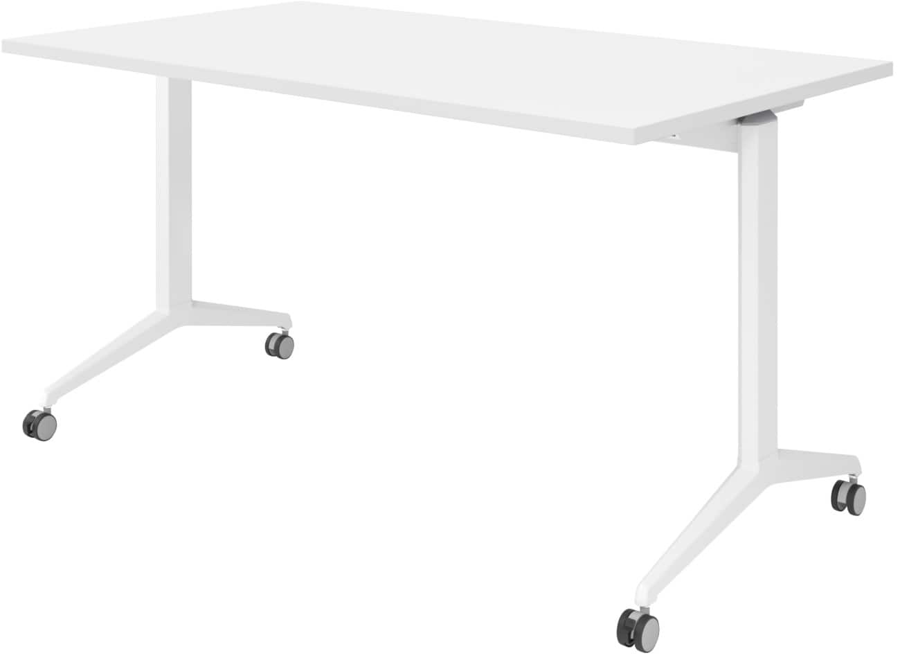 Hammerbacher Klapptisch Spanplatte, Stahl Weiß 140 x 800 x 750 mm