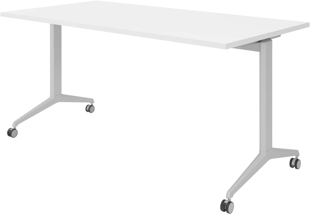 Hammerbacher Klapptisch Spanplatte, Stahl Silber 160 x 800 x 750 mm