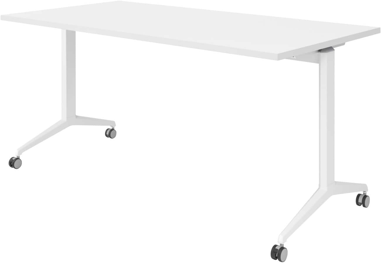 Hammerbacher Klapptisch Spanplatte, Stahl Weiß 160 x 800 x 750 mm