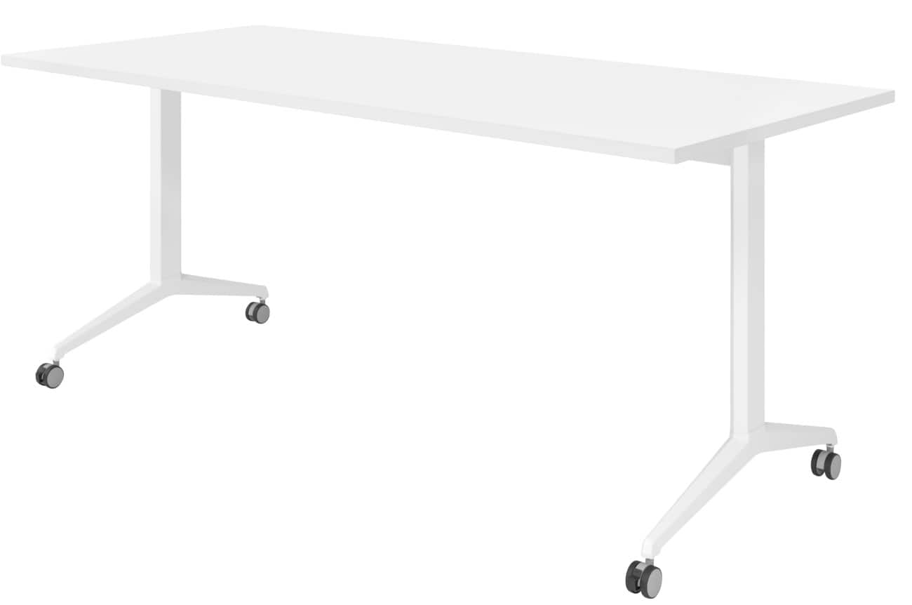 Hammerbacher Klapptisch Spanplatte, Stahl Weiß 180 x 800 x 750 mm