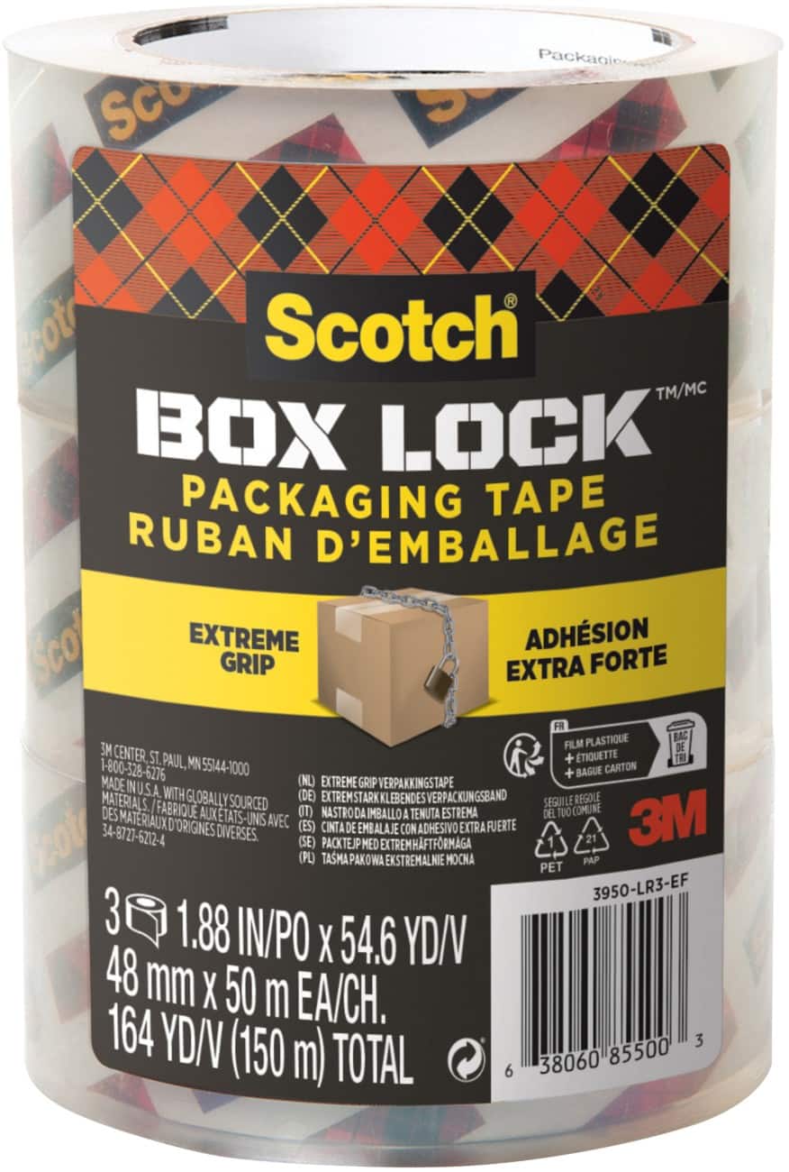 Scotch Verpackungsklebeband Transparent 106 mm (B) x 50 m (L) PP (Polyethylenterephthalat) 3 Stück