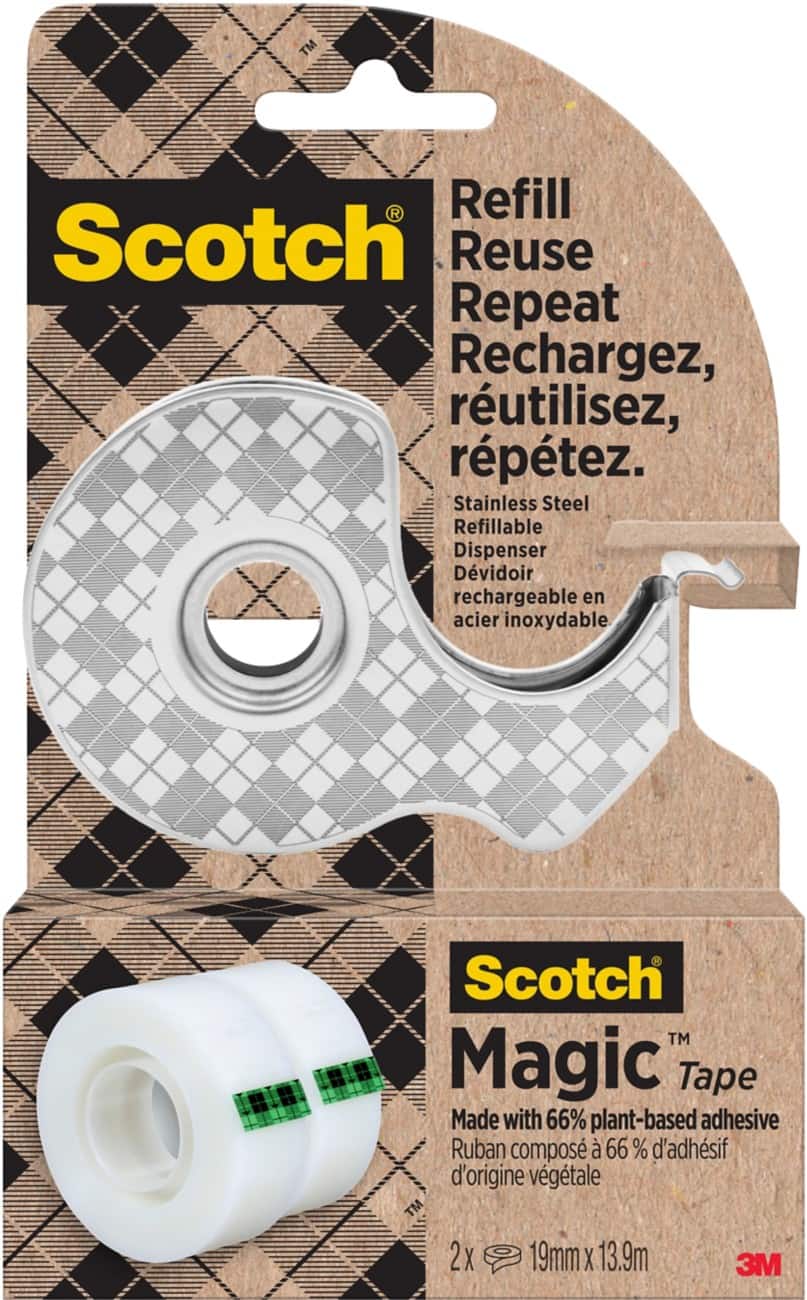Scotch Klebebandabroller Magic 7100334048 Weiß 25 mm (B) × 33 m (L) 3 Stück