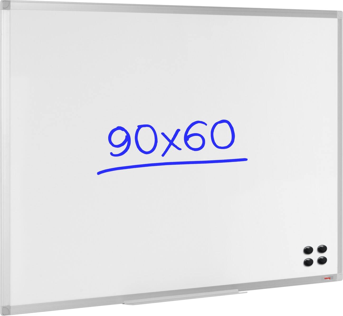 Viking Whiteboard Wandmontiert Magnetisch Lackierter Stahl Einseitig 90 (B) × 60 (H) cm