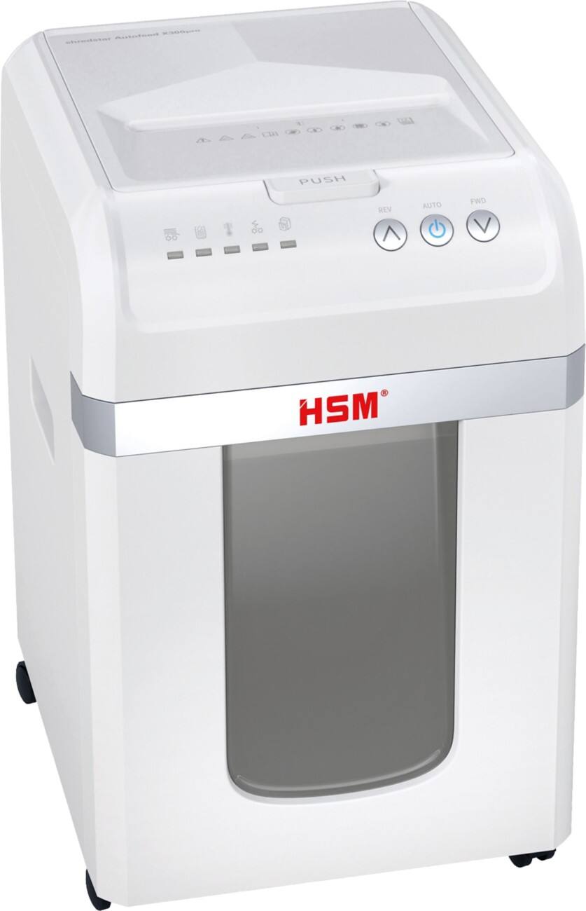 HSM shredstar Autofeed X300pro Aktenvernichter 300 Blatt automatischer Einzug P-5-Querschnitt 2 x 15 mm 1038111