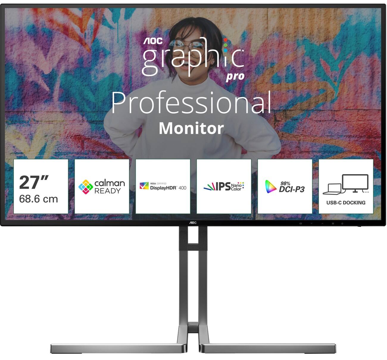 AOC U3 U27U3CV 27-Zoll-Monitor 4K HD LCD IPS 4 ms U27U3CV