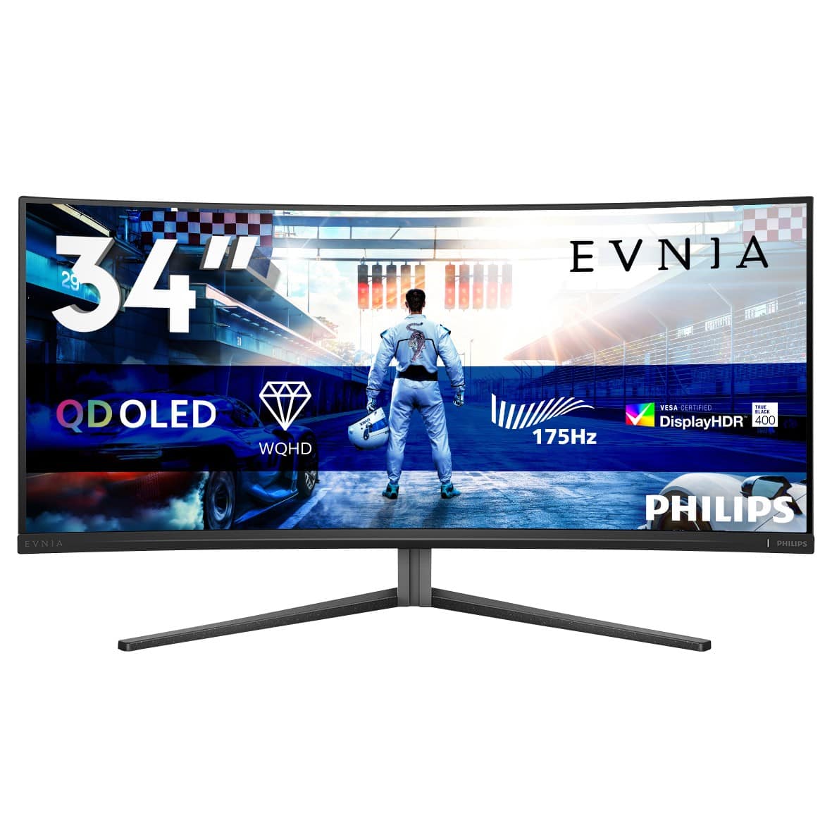 Philips Evnia 34M2C6500/00 34-Zoll-Curved-Monitor Wide Quad HD QD-OLED 0,03 ms 34M2C6500/00
