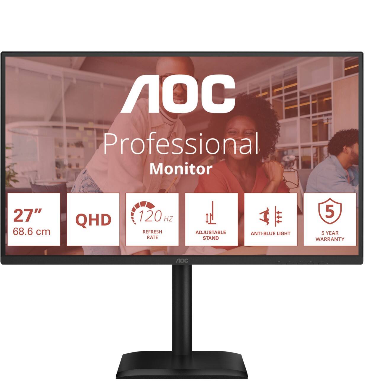 AOC E4 Q27E4U 27-Zoll-Monitor Quad HD LED IPS 4 ms Q27E4U