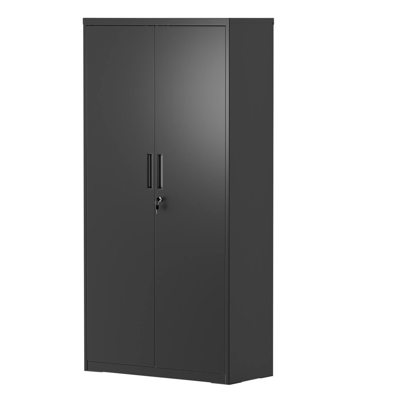 SONGMICS Stahl Aktenschrank Abschließbar 800 x 400 x 1.800 mm Schwarz